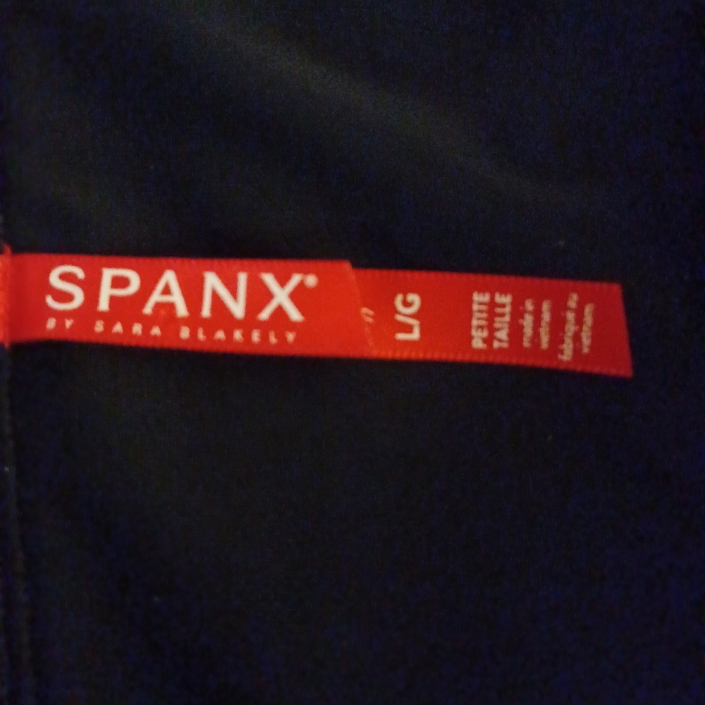 Spanx Black Moto Wet Look Leggings Size Large